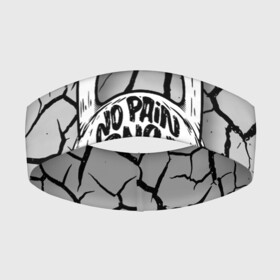 Повязка на голову 3D с принтом No pain no gain в городе Новоалтайск,  |  | cracks | orbits | skull | teeth | weight | гиря | глазницы | зубы | трещины | череп