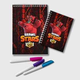 Блокнот с принтом Nita Brawl Stars в городе Новоалтайск, 100% бумага | 48 листов, плотность листов — 60 г/м2, плотность картонной обложки — 250 г/м2. Листы скреплены удобной пружинной спиралью. Цвет линий — светло-серый
 | bear | brawl | brawl stars | nita | nita bear | nita brawl | бравл | бравл старс | нита | нита бравл | нита медведь