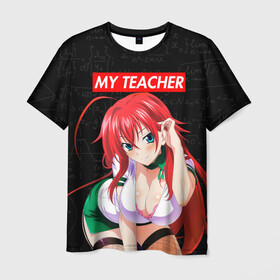 Мужская футболка 3D с принтом SENPAI [MY TEACHER] в городе Новоалтайск, 100% полиэфир | прямой крой, круглый вырез горловины, длина до линии бедер | Тематика изображения на принте: ahegao | anime | japan | manga | sempai | senpai | аниме | ахегао | лицо | манга | семпай | сенпай | япония