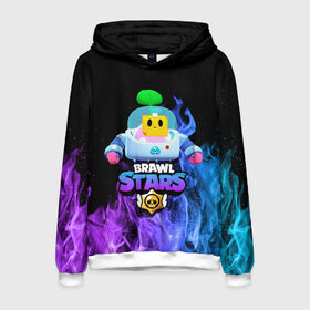 Мужская толстовка 3D с принтом Brawl Stars SPROUT в городе Новоалтайск, 100% полиэстер | двухслойный капюшон со шнурком для регулировки, мягкие манжеты на рукавах и по низу толстовки, спереди карман-кенгуру с мягким внутренним слоем. | 8 bit | 8 бит | bibi | brawl | brawl stars | crow | leon | spike | sprout | stars | бравл | бравл старс | браво старс | игра | компьютерная | кров | леон | онлайн | старс