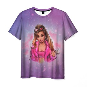 Мужская футболка 3D с принтом Ariana Grande в городе Новоалтайск, 100% полиэфир | прямой крой, круглый вырез горловины, длина до линии бедер | ariana grande | music | singer | альбом | ариана гранде | арт | девушки | звезда | знаменитость | любимые | музыка | певцы | персонаж | портрет | сша