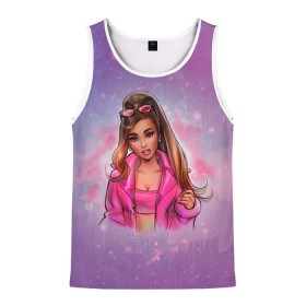 Мужская майка 3D с принтом Ariana Grande в городе Новоалтайск, 100% полиэстер | круглая горловина, приталенный силуэт, длина до линии бедра. Пройма и горловина окантованы тонкой бейкой | Тематика изображения на принте: ariana grande | music | singer | альбом | ариана гранде | арт | девушки | звезда | знаменитость | любимые | музыка | певцы | персонаж | портрет | сша