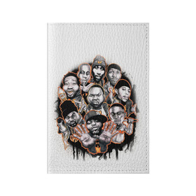 Обложка для паспорта матовая кожа с принтом Wu-Tang Clan. в городе Новоалтайск, натуральная матовая кожа | размер 19,3 х 13,7 см; прозрачные пластиковые крепления | genius gza | method man | razor rza | wu tang | wu tang clan | ву танг клан | гангста рэп | гангстеры | девяти человек | музыка | хип хоп