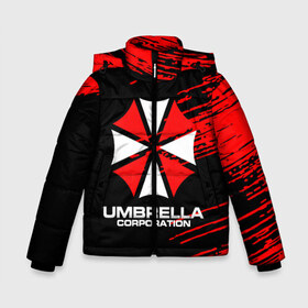 Зимняя куртка для мальчиков 3D с принтом Umbrella Corporation в городе Новоалтайск, ткань верха — 100% полиэстер; подклад — 100% полиэстер, утеплитель — 100% полиэстер | длина ниже бедра, удлиненная спинка, воротник стойка и отстегивающийся капюшон. Есть боковые карманы с листочкой на кнопках, утяжки по низу изделия и внутренний карман на молнии. 

Предусмотрены светоотражающий принт на спинке, радужный светоотражающий элемент на пуллере молнии и на резинке для утяжки | resident evil | umbrella corporation | амбрелла | амбрелла корпорейшн | вирус | вымышленная военная и фармацевтическая корпорация | игра | умбрелла