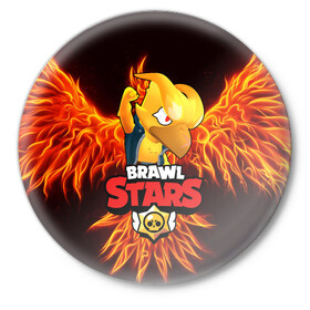 Значок с принтом BRAWL STARS CROW | ВОРОН в городе Новоалтайск,  металл | круглая форма, металлическая застежка в виде булавки | bibi | brawl stars | coach mike | crow | leon | leon shark | max | mecha crow | mr.p | phoenix | sally leon | spike | sprout | unicorn | virus 8 bit | werewolf | ворон | оборотень | пингвин