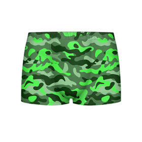 Мужские трусы 3D с принтом CAMOUFLAGE GREEN в городе Новоалтайск, 50% хлопок, 50% полиэстер | классическая посадка, на поясе мягкая тканевая резинка | camouflage | армия | военная форма | военный | вооружение | вооруженные силы | защита | защитный цвет | зеленый | камуфляж | маскировка | солдат | униформа | форма