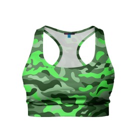 Женский спортивный топ 3D с принтом CAMOUFLAGE GREEN в городе Новоалтайск, 82% полиэстер, 18% спандекс Ткань безопасна для здоровья, позволяет коже дышать, не мнется и не растягивается |  | camouflage | армия | военная форма | военный | вооружение | вооруженные силы | защита | защитный цвет | зеленый | камуфляж | маскировка | солдат | униформа | форма