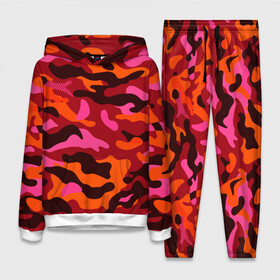 Женский костюм 3D (с толстовкой) с принтом CAMOUFLAGE RED в городе Новоалтайск,  |  | camouflage | армия | военная форма | военный | вооружение | вооруженные силы | защита | защитный цвет | камуфляж | красный | маскировка | солдат | униформа | форма