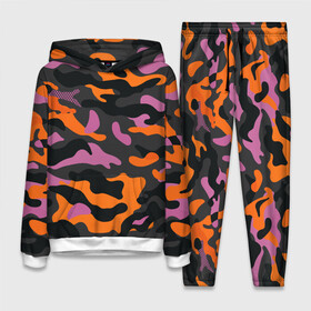 Женский костюм 3D (с толстовкой) с принтом КАМУФЛЯЖ COLOR в городе Новоалтайск,  |  | camouflage | армия | военная форма | военный | вооружение | вооруженные силы | защита | защитный цвет | камуфляж | маскировка | оранжевый | розовый | солдат | униформа | форма