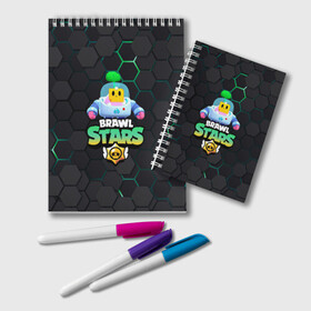 Блокнот с принтом Sprout Brawl Stars в городе Новоалтайск, 100% бумага | 48 листов, плотность листов — 60 г/м2, плотность картонной обложки — 250 г/м2. Листы скреплены удобной пружинной спиралью. Цвет линий — светло-серый
 | Тематика изображения на принте: brawl | brawl stars | sprout | бравл | бравл старс | росток | спраут | спраут brawl stars | спроут