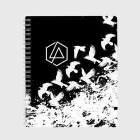 Тетрадь с принтом LINKIN PARK [1] в городе Новоалтайск, 100% бумага | 48 листов, плотность листов — 60 г/м2, плотность картонной обложки — 250 г/м2. Листы скреплены сбоку удобной пружинной спиралью. Уголки страниц и обложки скругленные. Цвет линий — светло-серый
 | linkin | linkin park | music | park | rock | линкин | линкин парк | музыка | парк | рок