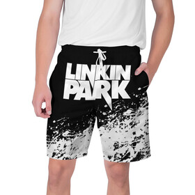 Мужские шорты 3D с принтом LINKIN PARK [4] в городе Новоалтайск,  полиэстер 100% | прямой крой, два кармана без застежек по бокам. Мягкая трикотажная резинка на поясе, внутри которой широкие завязки. Длина чуть выше колен | linkin | linkin park | music | park | rock | линкин | линкин парк | музыка | парк | рок