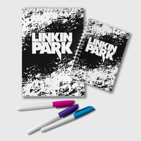Блокнот с принтом LINKIN PARK [5] в городе Новоалтайск, 100% бумага | 48 листов, плотность листов — 60 г/м2, плотность картонной обложки — 250 г/м2. Листы скреплены удобной пружинной спиралью. Цвет линий — светло-серый
 | Тематика изображения на принте: linkin | linkin park | music | park | rock | линкин | линкин парк | музыка | парк | рок
