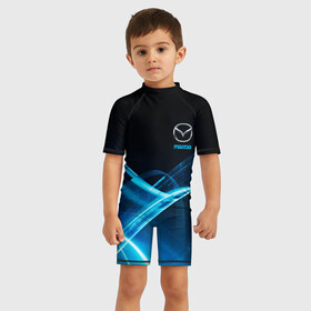 Детский купальный костюм 3D с принтом MAZDA. в городе Новоалтайск, Полиэстер 85%, Спандекс 15% | застежка на молнии на спине | abstract | auto | brand | car | geometry | mazda | sport | texture | абстракция | авто | автомобильные | бренд | геометрия | классика | мазда | машины | модные | спорт | стиль | текстура