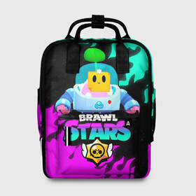 Женский рюкзак 3D с принтом BRAWL STARS (SPROUT) [26] в городе Новоалтайск, 100% полиэстер | лямки с регулируемой длиной, сверху ручки, чтобы рюкзак нести как сумку. Основное отделение закрывается на молнию, как и внешний карман. Внутри два дополнительных кармана, один из которых закрывается на молнию. По бокам два дополнительных кармашка, куда поместится маленькая бутылочка
 | 8 bit | android | brawl | brawl stars | clash | clash royale | game | leon | royale | sprout | stars | андроид | игра | кольт | леон | мобильные игры | спраут