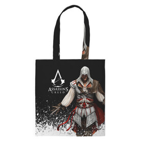 Шоппер 3D с принтом Assassin’s Creed  [04] в городе Новоалтайск, 100% полиэстер | Плотность: 200 г/м2; Размер: 34×35 см; Высота лямок: 30 см | ezio | game | ubisoft | ассасин крид | кредо ассасина | эцио