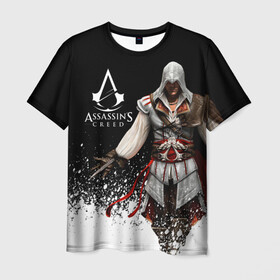 Мужская футболка 3D с принтом Assassin’s Creed  [04] в городе Новоалтайск, 100% полиэфир | прямой крой, круглый вырез горловины, длина до линии бедер | ezio | game | ubisoft | ассасин крид | кредо ассасина | эцио