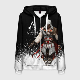Мужская толстовка 3D на молнии с принтом Assassin’s Creed [04] в городе Новоалтайск, 100% полиэстер | длина до линии бедра, манжеты и пояс оформлены мягкой тканевой резинкой, двухслойный капюшон со шнурком для регулировки, спереди молния, по бокам два кармана | ezio | game | ubisoft | ассасин крид | кредо ассасина | эцио