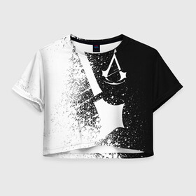 Женская футболка Crop-top 3D с принтом Assassin’s Creed [03] в городе Новоалтайск, 100% полиэстер | круглая горловина, длина футболки до линии талии, рукава с отворотами | ezio | game | ubisoft | ассасин крид | кредо ассасина | эцио