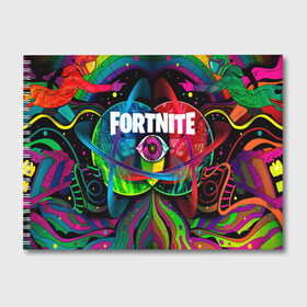 Альбом для рисования с принтом TRAVIS SCOTT X FORTNITE в городе Новоалтайск, 100% бумага
 | матовая бумага, плотность 200 мг. | astronomical | astroworld | cactus jack | fortnite | jack boys | la flame | rodeo | travis scott | кактус джек | пламя | трэвис скотт | фортнайт
