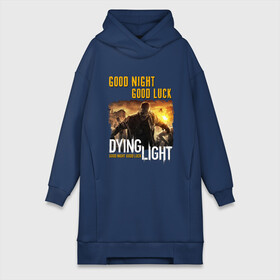Платье-худи хлопок с принтом DYING LIGHT | GOOD NIGHT GOOD LUCK (Z) в городе Новоалтайск,  |  | dying light | dying light 2 | survival horror | zombie | апокалипсис | даинг лайт | зомби | зомби апокалипсис | конец света | угасающий свет