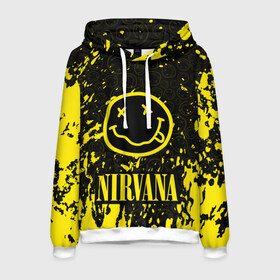 Мужская толстовка 3D с принтом NIRVANA в городе Новоалтайск, 100% полиэстер | двухслойный капюшон со шнурком для регулировки, мягкие манжеты на рукавах и по низу толстовки, спереди карман-кенгуру с мягким внутренним слоем. | nirvana | nirvana smells like | rock | teen spirit | курт кобейн | нирвана | песни | рок.