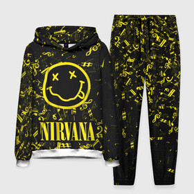 Мужской костюм 3D (с толстовкой) с принтом NIRVANA в городе Новоалтайск,  |  | nirvana | nirvana smells like | rock | teen spirit | курт кобейн | нирвана | песни | рок.