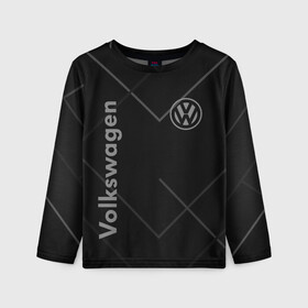Детский лонгслив 3D с принтом VOLKSWAGEN. в городе Новоалтайск, 100% полиэстер | длинные рукава, круглый вырез горловины, полуприлегающий силуэт
 | Тематика изображения на принте: abstract | auto | brand | car | geometry | sport | texture | volkswagen | абстракция | авто | автомобильные | бренд | геометрия | классика | машины | модные | спорт | стиль | текстура | фольксваген
