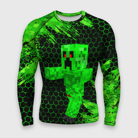 Мужской рашгард 3D с принтом MINECRAFT CREEPER в городе Новоалтайск,  |  | creeper | game | minecraft | блоки | игра | квадраты | компьютерная игра | крипер | майнкрафт