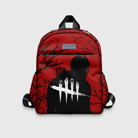 Детский рюкзак 3D с принтом DEAD BY DAYLIGHT. в городе Новоалтайск, 100% полиэстер | лямки с регулируемой длиной, сверху петелька, чтобы рюкзак можно было повесить на вешалку. Основное отделение закрывается на молнию, как и внешний карман. Внутри дополнительный карман. По бокам два дополнительных кармашка | dbd | dead by daylight | survival horror | дбд | мертвы к рассвету