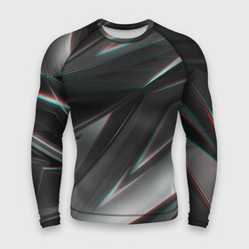 Мужской рашгард 3D с принтом GEOMETRY STRIPES GLITCH в городе Новоалтайск,  |  | abstraction | geometry | hexagon | stripes | text | texture | абстракция | геометрия | красный | линии | неон | неоновый | полосы | соты | текстура | фигуры | черный