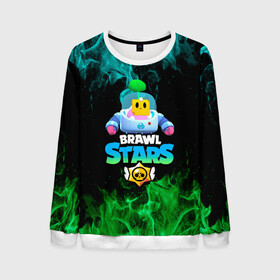Мужской свитшот 3D с принтом Sprout Brawl Stars в городе Новоалтайск, 100% полиэстер с мягким внутренним слоем | круглый вырез горловины, мягкая резинка на манжетах и поясе, свободная посадка по фигуре | brawl | brawl stars | sprout | бравл | бравл старс | росток | спраут | спраут brawl stars | спроут