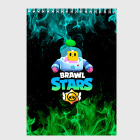 Скетчбук с принтом Sprout Brawl Stars в городе Новоалтайск, 100% бумага
 | 48 листов, плотность листов — 100 г/м2, плотность картонной обложки — 250 г/м2. Листы скреплены сверху удобной пружинной спиралью | Тематика изображения на принте: brawl | brawl stars | sprout | бравл | бравл старс | росток | спраут | спраут brawl stars | спроут