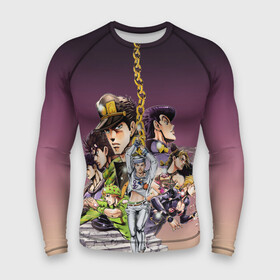Мужской рашгард 3D с принтом Jo Jo в городе Новоалтайск,  |  | anime | bizarre adventure | jo jo | jojo | joster | josters | аниме | джо джо | джоджо | жо жо | жожо