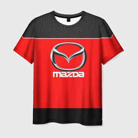 Мужская футболка 3D с принтом MAZDA в городе Новоалтайск, 100% полиэфир | прямой крой, круглый вырез горловины, длина до линии бедер | amg | auto | bmw | honda | jdm | mercedes | nissan | porsche | racing | sport | subar | toyota | автомобил | автомобильные | киа | лексус | марка | машины | митсубиси | ниссан | порше | спорт | субару | тесла | тойота | хонда