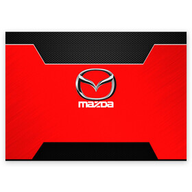 Поздравительная открытка с принтом MAZDA в городе Новоалтайск, 100% бумага | плотность бумаги 280 г/м2, матовая, на обратной стороне линовка и место для марки
 | amg | auto | bmw | honda | jdm | mercedes | nissan | porsche | racing | sport | subar | toyota | автомобил | автомобильные | киа | лексус | марка | машины | митсубиси | ниссан | порше | спорт | субару | тесла | тойота | хонда