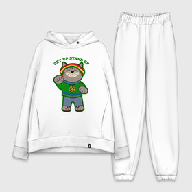 Женский костюм хлопок Oversize с принтом Jamaica Cat в городе Новоалтайск,  |  | animal | bob marley | cat | cute | jamaica | kitty | meow | боб марли | друг | животные | киска | китти | кот | котенок | котик | кошечка | кошка | лев | леопард | милый | мур | мяу | пантера | питомец | рысь | тигр | улыбка | ямайка