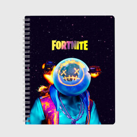 Тетрадь с принтом Astro Jack Fortnite в городе Новоалтайск, 100% бумага | 48 листов, плотность листов — 60 г/м2, плотность картонной обложки — 250 г/м2. Листы скреплены сбоку удобной пружинной спиралью. Уголки страниц и обложки скругленные. Цвет линий — светло-серый
 | Тематика изображения на принте: astro jack | astronaut | astronomical | astronomy | fortnite | fortnite chapter 2 | астро джек | астронавт | астрономикал | астрономия | ивент | концерт фортнайт | скин | фортнайт