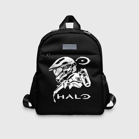 Детский рюкзак 3D с принтом HALO в городе Новоалтайск, 100% полиэстер | лямки с регулируемой длиной, сверху петелька, чтобы рюкзак можно было повесить на вешалку. Основное отделение закрывается на молнию, как и внешний карман. Внутри дополнительный карман. По бокам два дополнительных кармашка | combat evolved | halo | halo 2 | игра | ковенант | мастер чиф | стрелялка | хало | хало 2 | шутер | элит арбитр