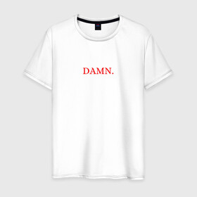 Мужская футболка хлопок с принтом damn merch в городе Новоалтайск, 100% хлопок | прямой крой, круглый вырез горловины, длина до линии бедер, слегка спущенное плечо. | Тематика изображения на принте: aftermath | damn | dawg | hip | hip hop | hop | interscope | kendrick | kendrick lamar | kid | lamar | official video | rap | rap hip hop | records | tde | top