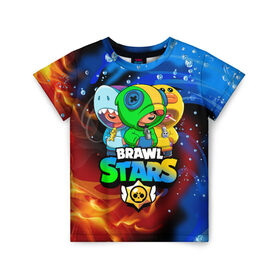 Детская футболка 3D с принтом BRAWL STARS LEON SKINS в городе Новоалтайск, 100% гипоаллергенный полиэфир | прямой крой, круглый вырез горловины, длина до линии бедер, чуть спущенное плечо, ткань немного тянется | Тематика изображения на принте: bibi | brawl stars | coach mike | crow | leon | leon shark | max | mecha crow | mr.p | phoenix | sally leon | spike | sprout | unicorn | virus 8 bit | werewolf | ворон | оборотень | пингвин