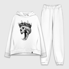 Женский костюм хлопок Oversize с принтом Fangs в городе Новоалтайск,  |  | crown | fangs | jaw | orbits | skull | teeth | елазницы | зубы | клыки | корона | оскал | пасть | череп