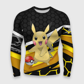 Мужской рашгард 3D с принтом Пикачу в городе Новоалтайск,  |  | pikachu | pokemon | аниме | зверек | мультик | мультфильм | пика | пикачу | покемон | покемоны