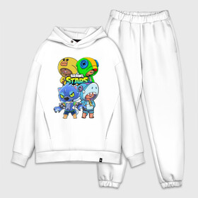 Мужской костюм хлопок OVERSIZE с принтом Brawl Stars Leon Quattro в городе Новоалтайск,  |  | brawl leon | brawl stars | leon | leon green | leon sally | leon shark | leon wolf | бравл старс | леон | леон акула | леон бравл | леон волк | леон салли