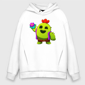 Мужское худи Oversize хлопок с принтом BRAWL STARS SPIKE в городе Новоалтайск, френч-терри — 70% хлопок, 30% полиэстер. Мягкий теплый начес внутри —100% хлопок | боковые карманы, эластичные манжеты и нижняя кромка, капюшон на магнитной кнопке | bibi | brawl stars | coach mike | crow | leon | leon shark | max | mecha crow | mr.p | phoenix | sally leon | spike | sprout | unicorn | virus 8 bit | werewolf | ворон | оборотень | пингвин