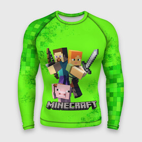 Мужской рашгард 3D с принтом MINECRAFT в городе Новоалтайск,  |  | creeper | game | minecraft | блоки | игра | квадраты | компьютерная игра | крипер | майнкрафт