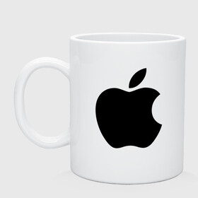 Кружка керамическая с принтом Apple в городе Новоалтайск, керамика | объем — 330 мл, диаметр — 80 мм. Принт наносится на бока кружки, можно сделать два разных изображения | apple | техника | яблоко