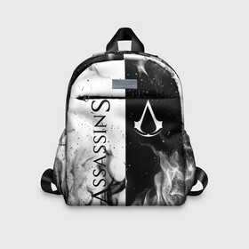 Детский рюкзак 3D с принтом ASSASSIN S CREED в городе Новоалтайск, 100% полиэстер | лямки с регулируемой длиной, сверху петелька, чтобы рюкзак можно было повесить на вешалку. Основное отделение закрывается на молнию, как и внешний карман. Внутри дополнительный карман. По бокам два дополнительных кармашка | crow | slayer | valhalla | vikings | асасин | ассасин крид | ассассин | вальхалла | викинги | ворон | тамплиеры