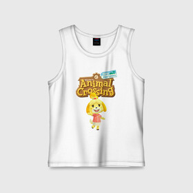 Детская майка хлопок с принтом ИЗАБЕЛЬ в городе Новоалтайск,  |  | animal crossing | animal crossing: new horizons | animals | blazers | digby | games | isabelle | japan | k.k. slider | mabel | nintendo | timmy | tom nook | tommy | блейзерс | дигби | животные | игры | изабель | к.к. слайдер | мэйбл | нинт