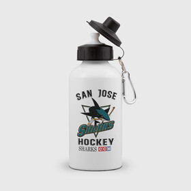 Бутылка спортивная с принтом SAN JOSE SHARKS в городе Новоалтайск, металл | емкость — 500 мл, в комплекте две пластиковые крышки и карабин для крепления | hockey | nhl | san jose | sharks | sport | usa | акулы | надпись | нхл | сан хосе | символы | сообщение | спорт | сша | текст | фраза | хоккей | цитаты | шайбу